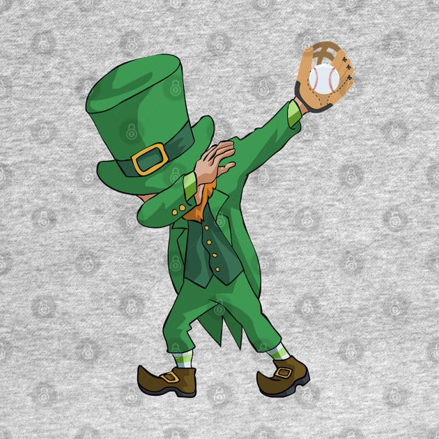 Funny Leprechaun Baseball Dabbing St Patricks Day by Blink_Imprints10